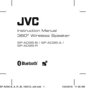 Manual JVC SP-AD95-B Speaker