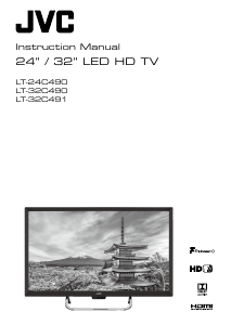 Manual JVC LT-24C490 LED Television