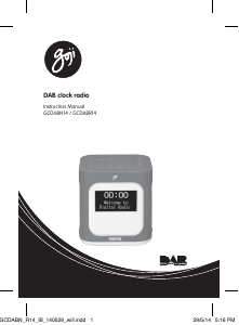 Manual Goji GCDABR14 Alarm Clock Radio