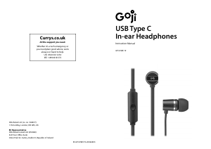 Manual Goji GTCUSBC19 Headphone