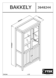 Manual JYSK Bakkely Vitrina