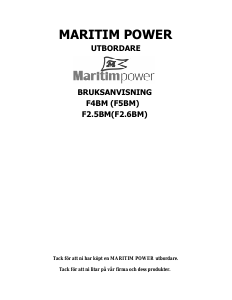 Bruksanvisning Maritim Power F4BM Utombordare