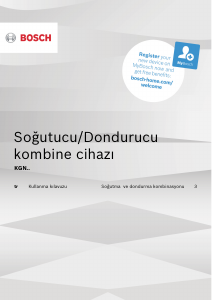 Kullanım kılavuzu Bosch KGN56ABF0N Donduruculu buzdolabı