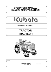 Mode d’emploi Kubota B6100HST Tracteur