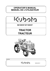 Mode d’emploi Kubota B7100HST Tracteur