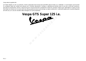 Manual de uso Vespa GTS Super 125 i.e. Scooter