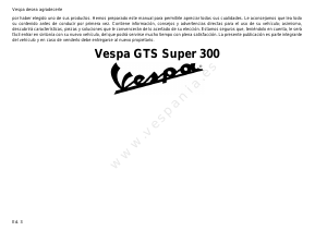 Manual de uso Vespa GTS Super 300 Scooter