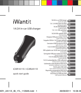 Használati útmutató iWantit iCAR1A11X Autós töltő