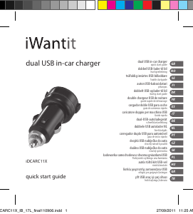 Kullanım kılavuzu iWantit iDCARC11X Araç şarj cihazı