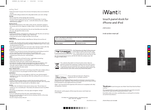 Manual iWantit iPHTUCH11 Speaker Dock