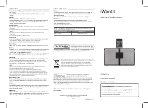 Manual iWantit iPHDKTP10 Speaker Dock