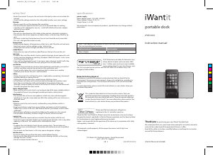 Manual iWantit iPOD1010 Speaker Dock