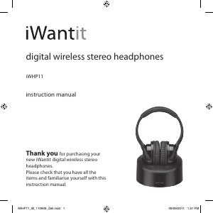 Manual iWantit iWHP11 Headphone