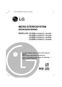 Bruksanvisning LG LX-U550D Stereoanläggning