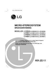 Bruksanvisning LG LX-M240D Stereoanläggning