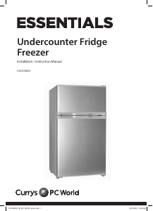 Manual Currys Essentials CUC50W20 Fridge-Freezer