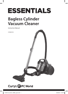 Manual Currys Essentials C700VC18 Vacuum Cleaner