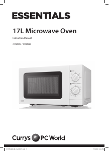 Manual Currys Essentials C17MW20 Microwave