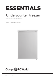 Manual Currys Essentials CUF55S19 Freezer