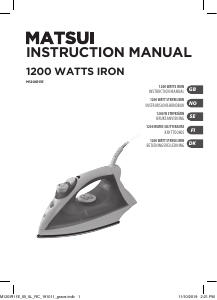 Manual Matsui M120IR11E Iron