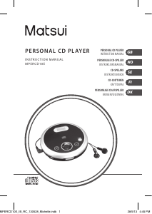 Handleiding Matsui MPERCD10E Discman