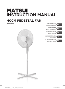 Manual Matsui M40WPF15E Fan