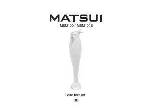 Instrukcja Matsui MSM100E Blender ręczny