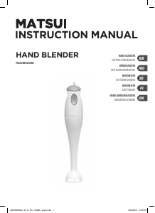 Manual Matsui M24HBW09E Hand Blender