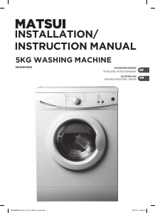 Manual Matsui M510WM16G Washing Machine