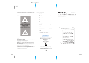 Handleiding Matsui MWC147BE Wijnklimaatkast