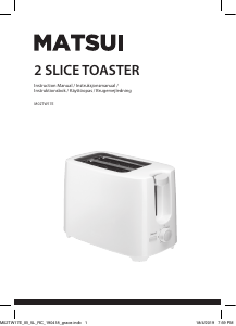 Manual Matsui M02TW17E Toaster