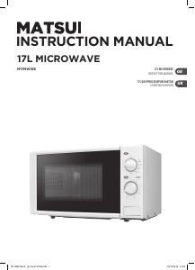 Manual Matsui M17MW16E-2L Microwave