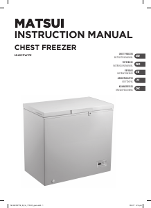 Manual Matsui M145CFW17E Freezer