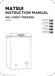 Manual Matsui MCF61W14E Freezer