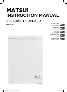 Manual Matsui M98CFW18E Freezer