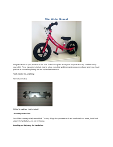 Manual Balance Bikes Mini Glider Bicycle