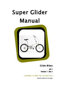 Manual Balance Bikes Super Glider Bicycle