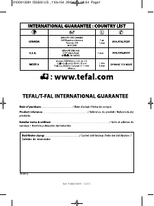 Manual Tefal IS5500X0 Garment Steamer