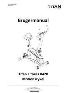 Brugsanvisning Titan Fitness B420 Motionscykel