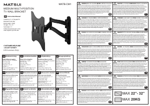 Manuale Matsui MATB-CM1 Supporto da parete