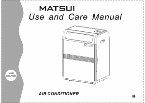 Manual Matsui MPA7KWR Air Conditioner