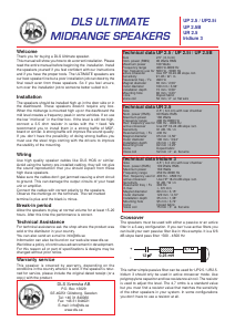 Handleiding DLS Ultimate UP 2.5 Autoluidspreker