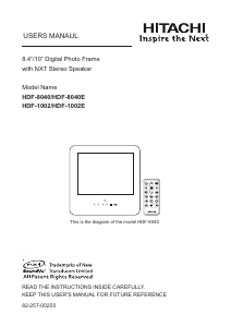 Manual Hitachi HDF-1002E Digital Photo Frame