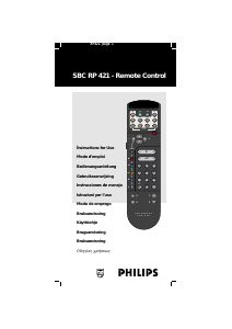 Manual Philips SBC RP 421 Remote Control