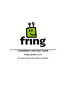 Manual Fring for Sony Ericsson UIQ edition v3.21