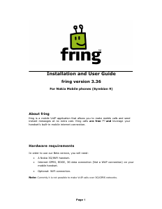 Manual Fring for Nokia v3.36