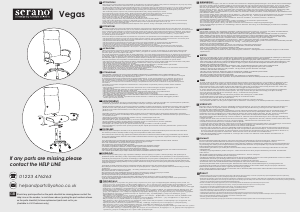 Käyttöohje Serano Vegas Toimistotuoli