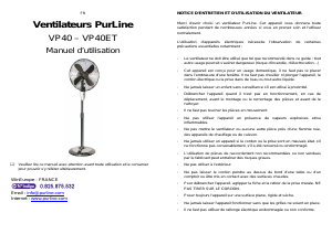 Mode d’emploi Pur Line VP40ET Ventilateur