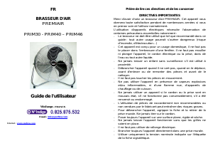 Mode d’emploi Pur Line PRIM40 Ventilateur