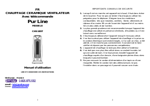 Mode d’emploi Pur Line CHS185T Chauffage